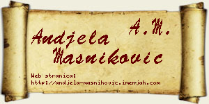 Anđela Masniković vizit kartica